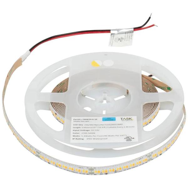 16' 24 volt 2,700K-5,000K CCT Selectable High Output Tape Light